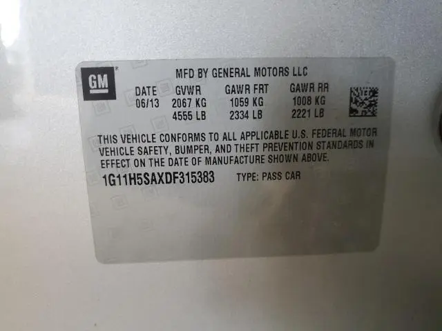 2013 CHEVROLET MALIBU LTZ  