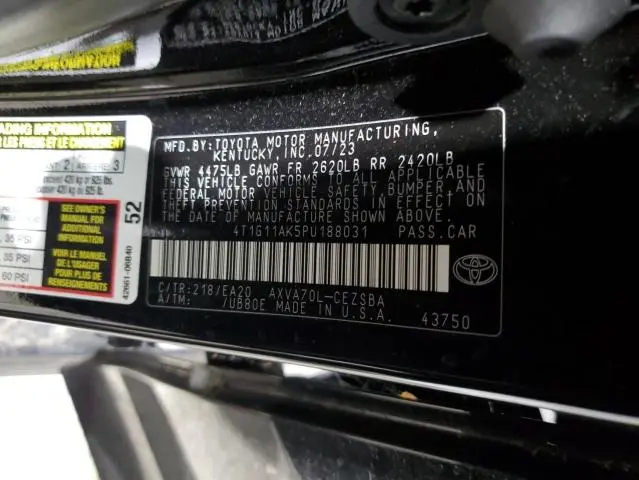 2023 TOYOTA CAMRY SE NIGHT SHADE  