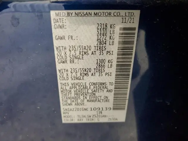 2022 NISSAN MURANO PLATINUM  