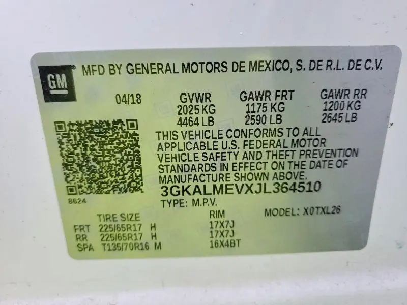 2018 GMC TERRAIN SLE  