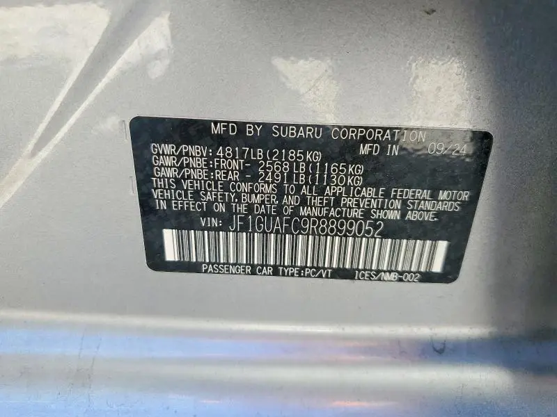2024 SUBARU IMPREZA SPORT  