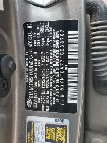 2015 KIA SORENTO LX  