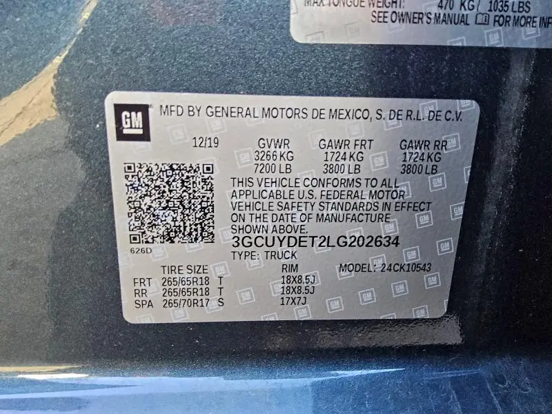 2020 CHEVROLET SILVERADO K1500 LT  