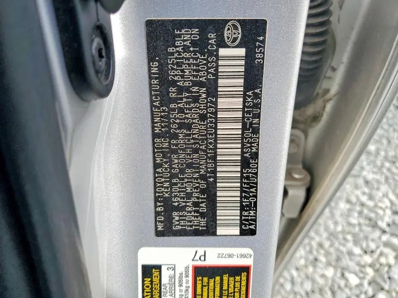 2014 TOYOTA CAMRY SE  
