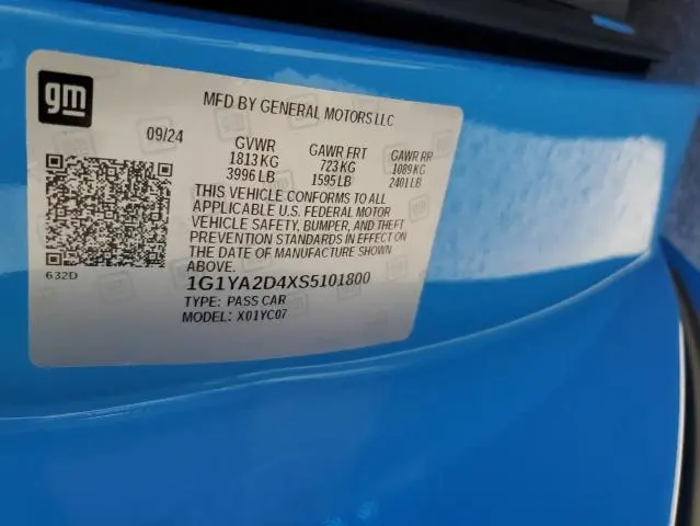 2025 CHEVROLET CORVETTE STINGRAY 1LT  