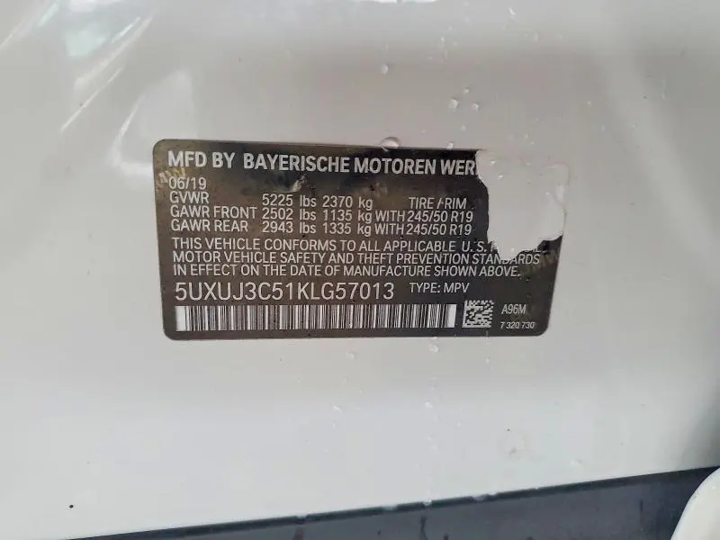 2019 BMW X4 XDRIVE30I  