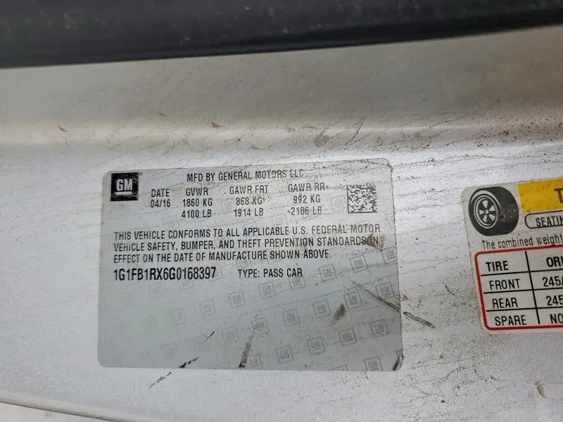 2016 CHEVROLET CAMARO LT  