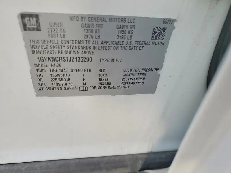 2018 CADILLAC XT5 LUXURY  