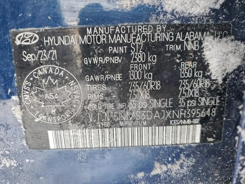 2022 HYUNDAI SANTA FE SEL  