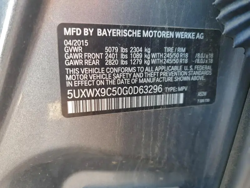 2016 BMW X3 XDRIVE28I  