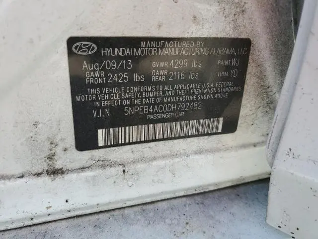 2013 HYUNDAI SONATA GLS  