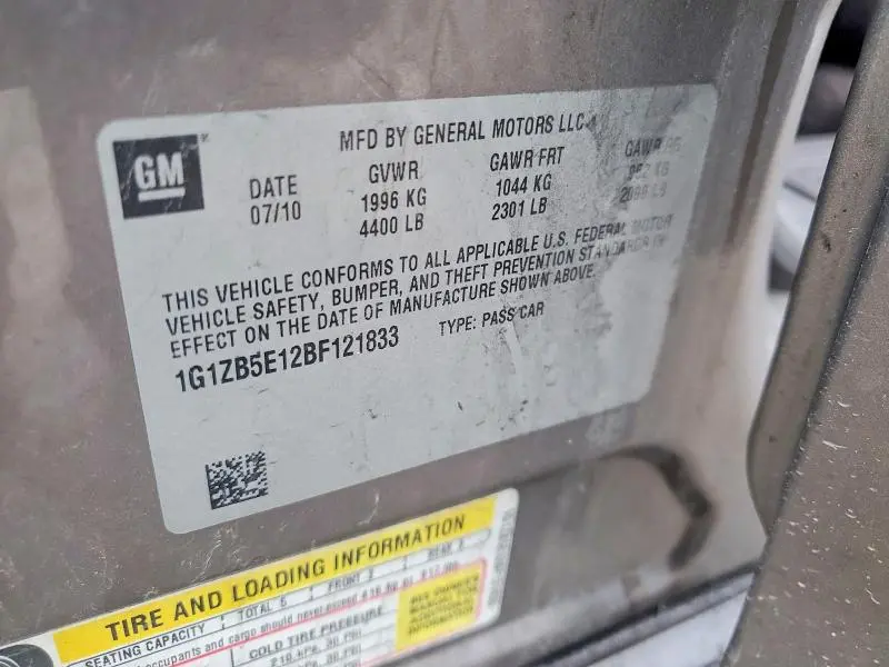 2011 CHEVROLET MALIBU LS  