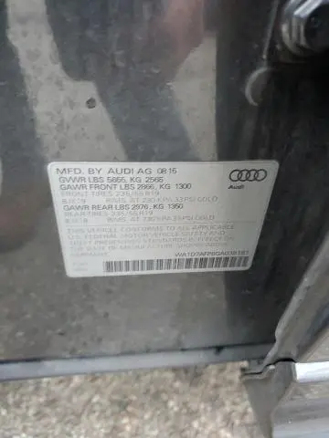 2016 AUDI Q5 PREMIUM PLUS S-LINE  