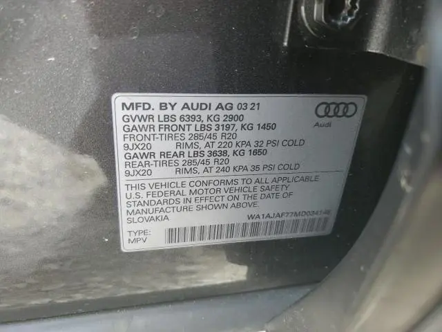 2021 AUDI Q7 PREMIUM  