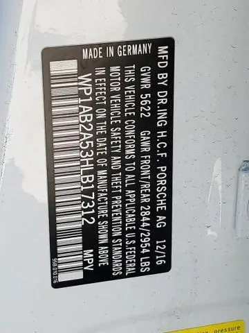 2017 PORSCHE MACAN S  