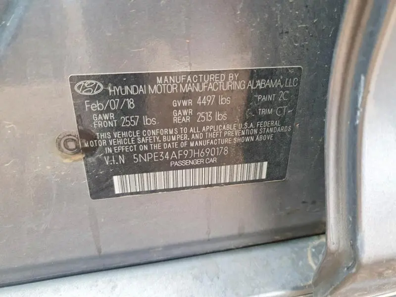 2018 HYUNDAI SONATA SPORT  