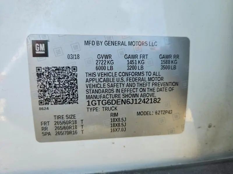 2018 GMC CANYON SLT  