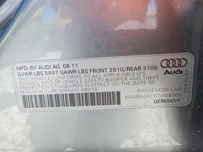 2012 AUDI A8 L QUATTRO  