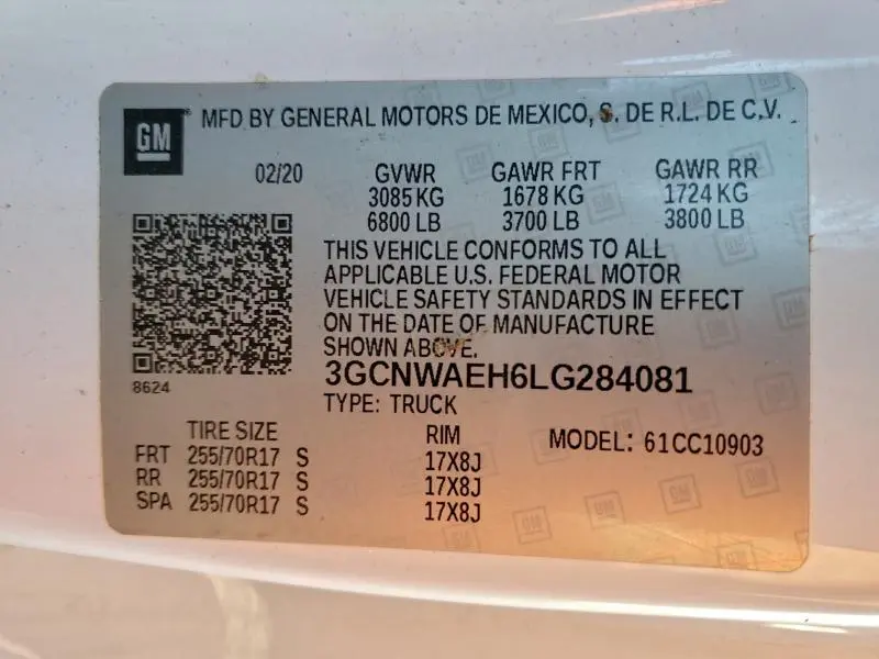 2020 CHEVROLET SILVERADO C1500  