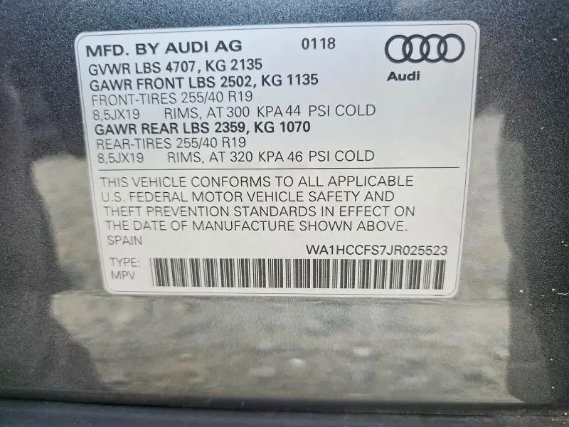 2018 AUDI Q3 PREMIUM PLUS  