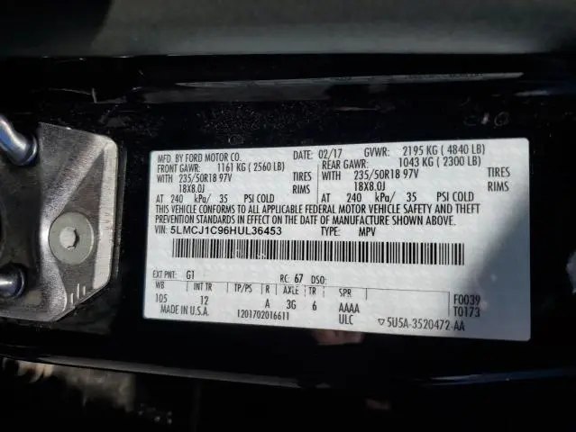 2017 LINCOLN MKC PREMIERE  