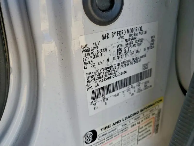 2012 LINCOLN NAVIGATOR L  