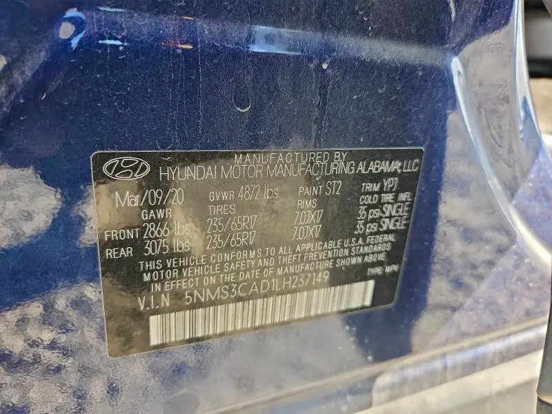 2020 HYUNDAI SANTA FE SEL  