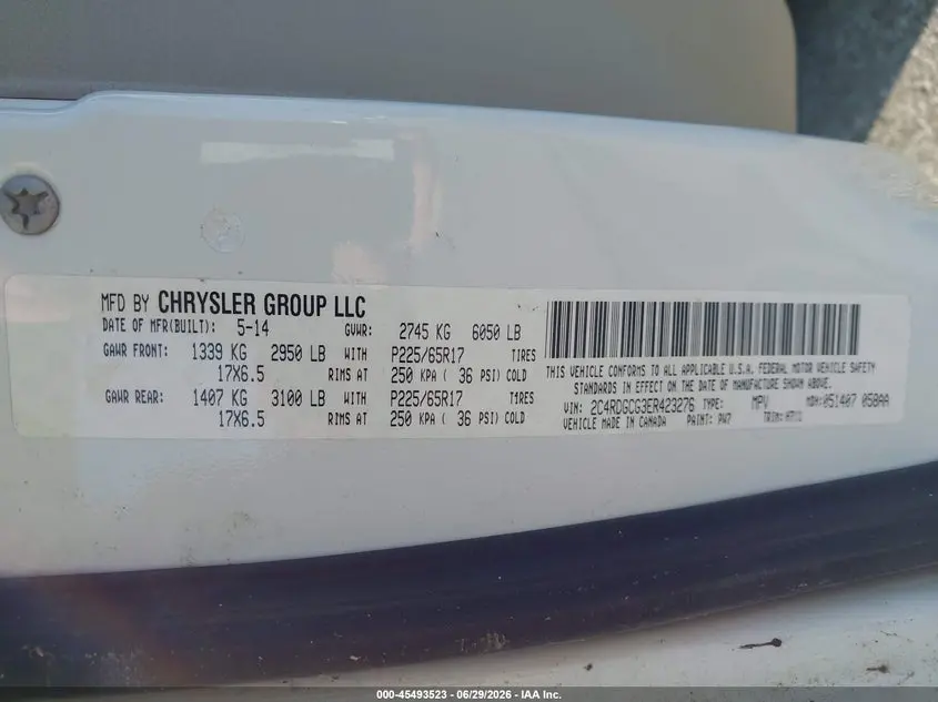 2014 DODGE GRAND CARAVAN SXT