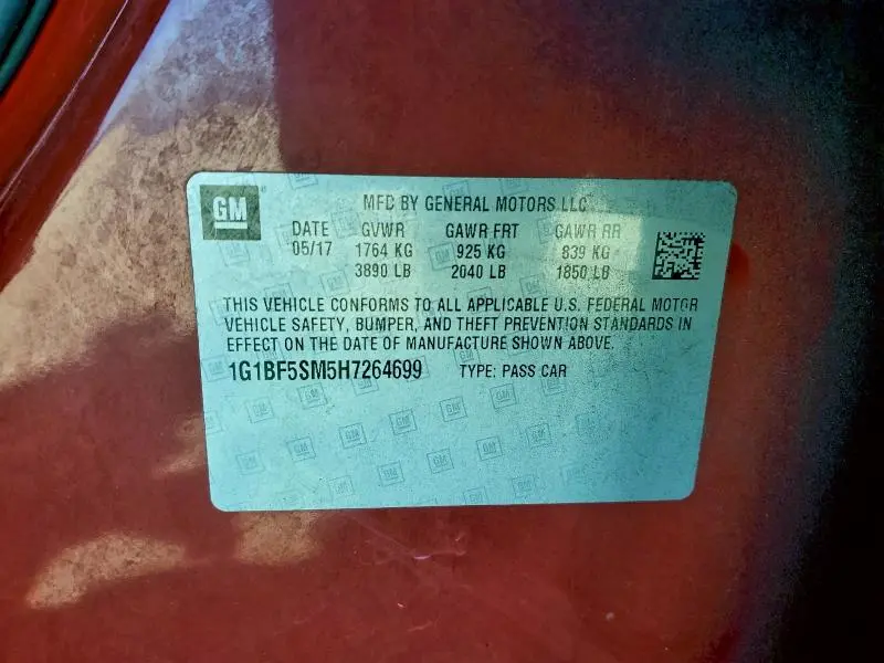 2017 CHEVROLET CRUZE PREMIER  