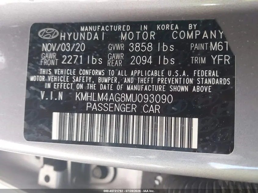 2021 HYUNDAI ELANTRA SEL