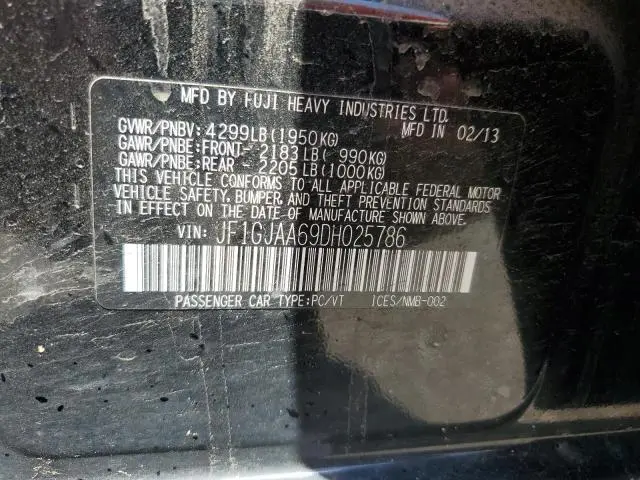 2013 SUBARU IMPREZA   