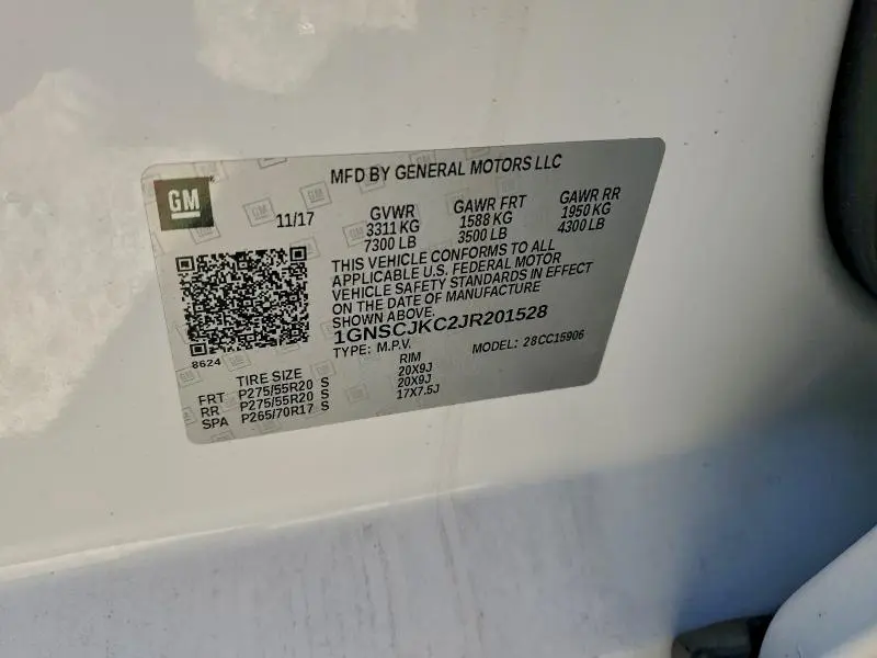 2018 CHEVROLET SUBURBAN C1500 PREMIER  