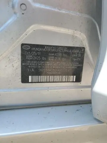 2012 HYUNDAI SONATA GLS  