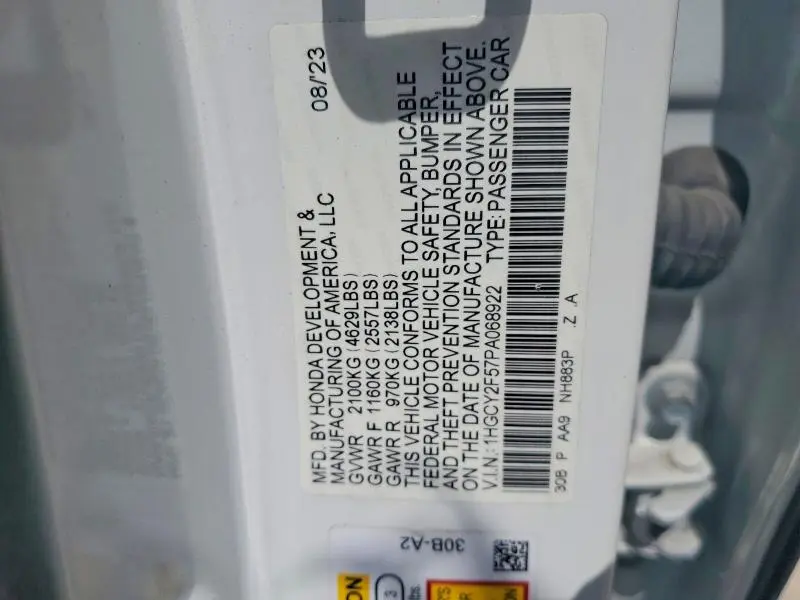 2023 HONDA ACCORD HYBRID SPORT  