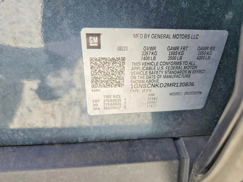 2021 CHEVROLET TAHOE C1500 LT  