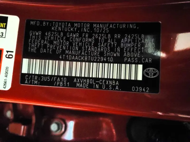2026 TOYOTA CAMRY   