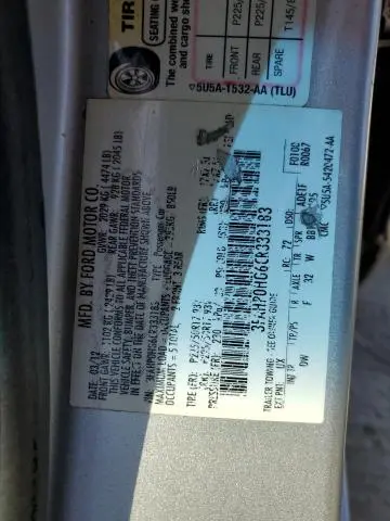 2012 FORD FUSION SE