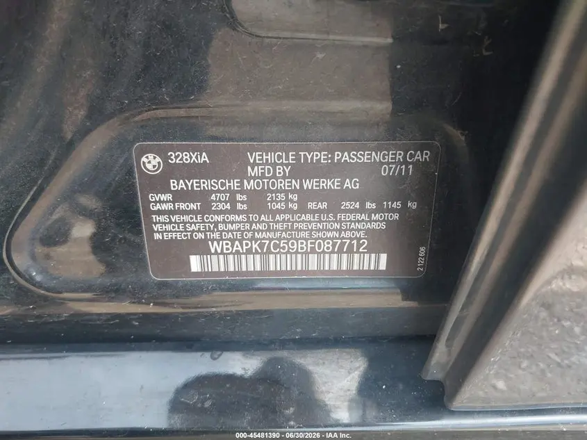 2011 BMW 328I XDRIVE