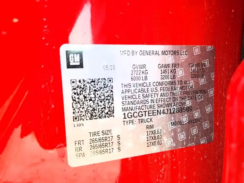 2018 CHEVROLET COLORADO ZR2  