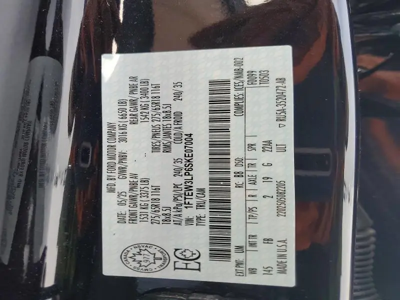 2025 FORD F150 XLT  