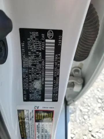 2012 TOYOTA AVALON BASE  