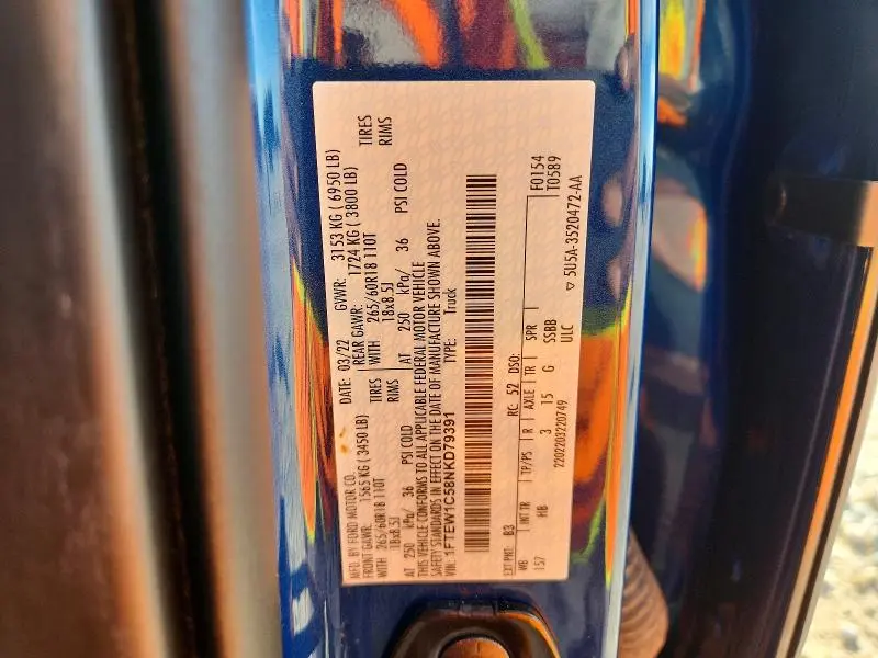 2022 FORD F150 SUPERCREW  