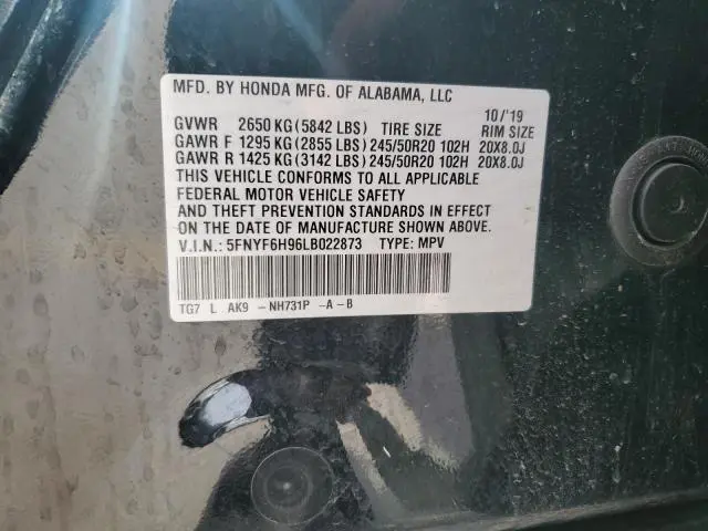 2020 HONDA PILOT TOURING