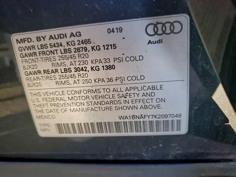 2019 AUDI Q5 PREMIUM PLUS  