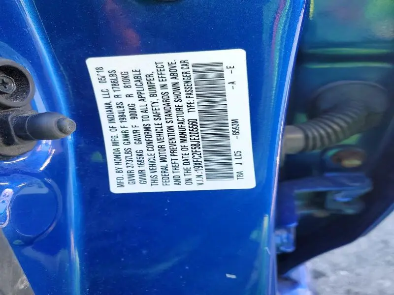 2018 HONDA CIVIC LX  