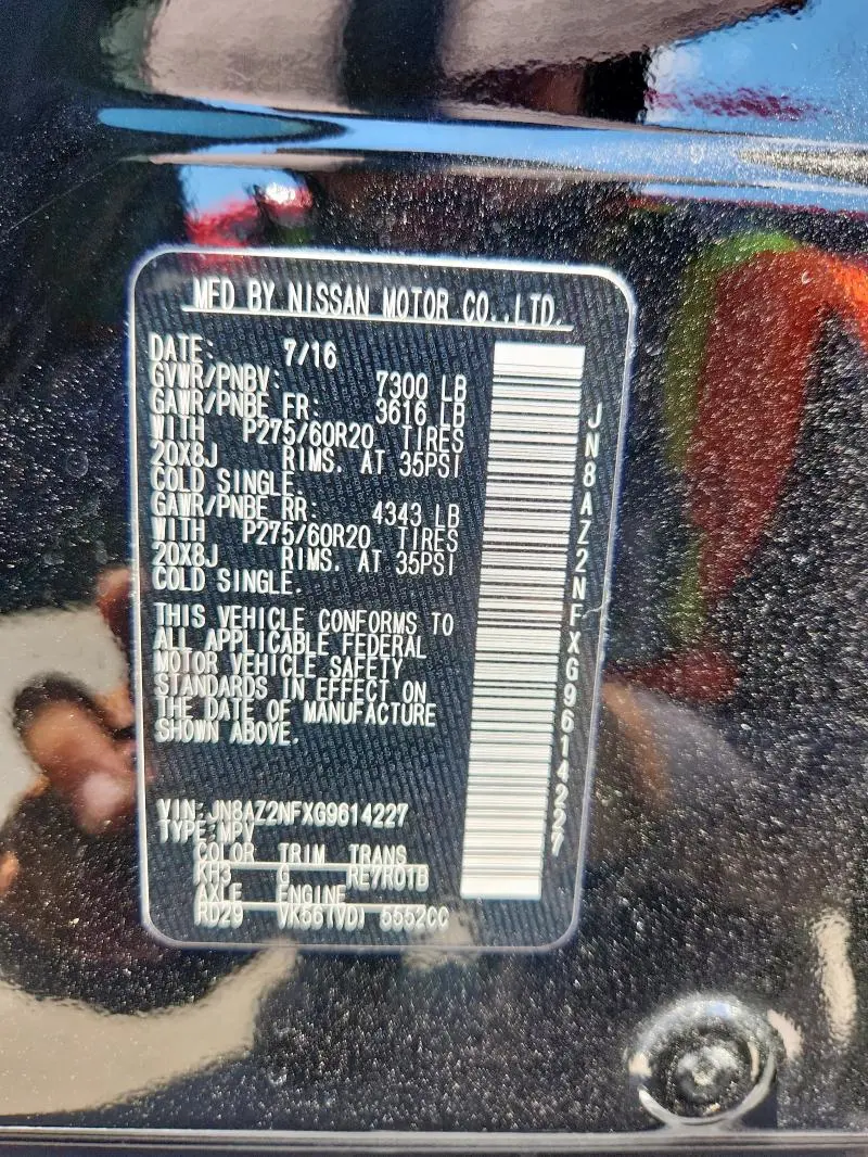 2016 INFINITI QX80   