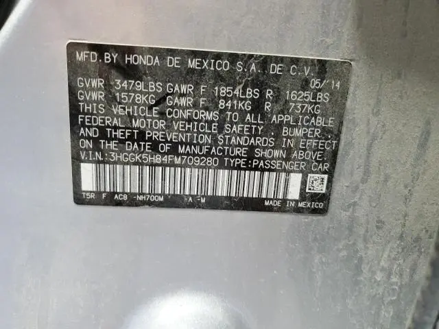 2015 HONDA FIT EX  