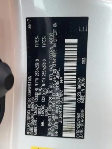 2017 LEXUS RX 350 BASE  