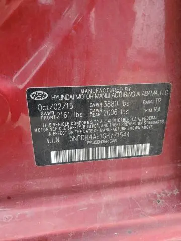 2016 HYUNDAI ELANTRA SE