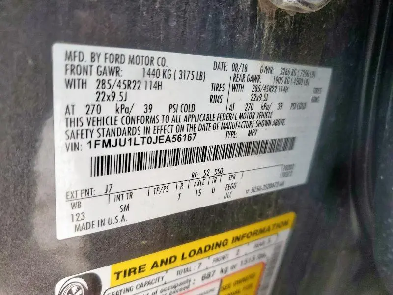 2018 FORD EXPEDITION PLATINUM  